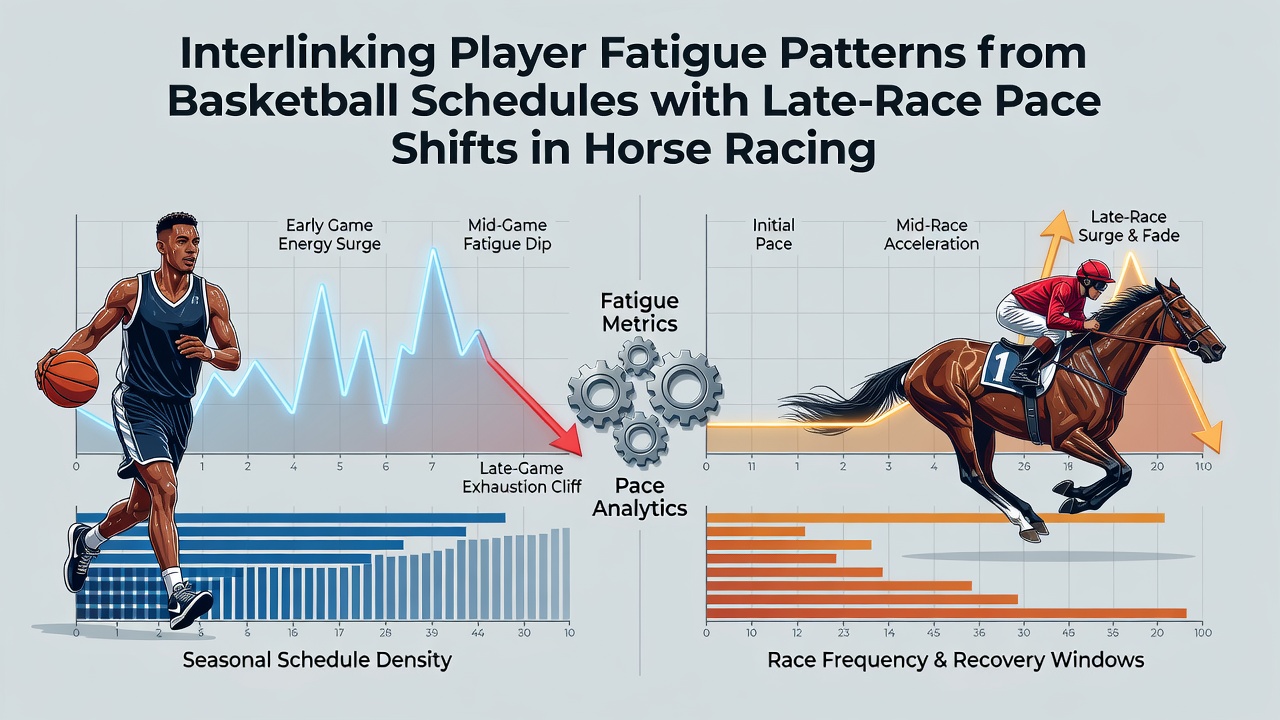 Tennis court tiebreak moment with visual connections to basketball schedule fatigue and horse racing pace analysis for multi-sport betting strategies