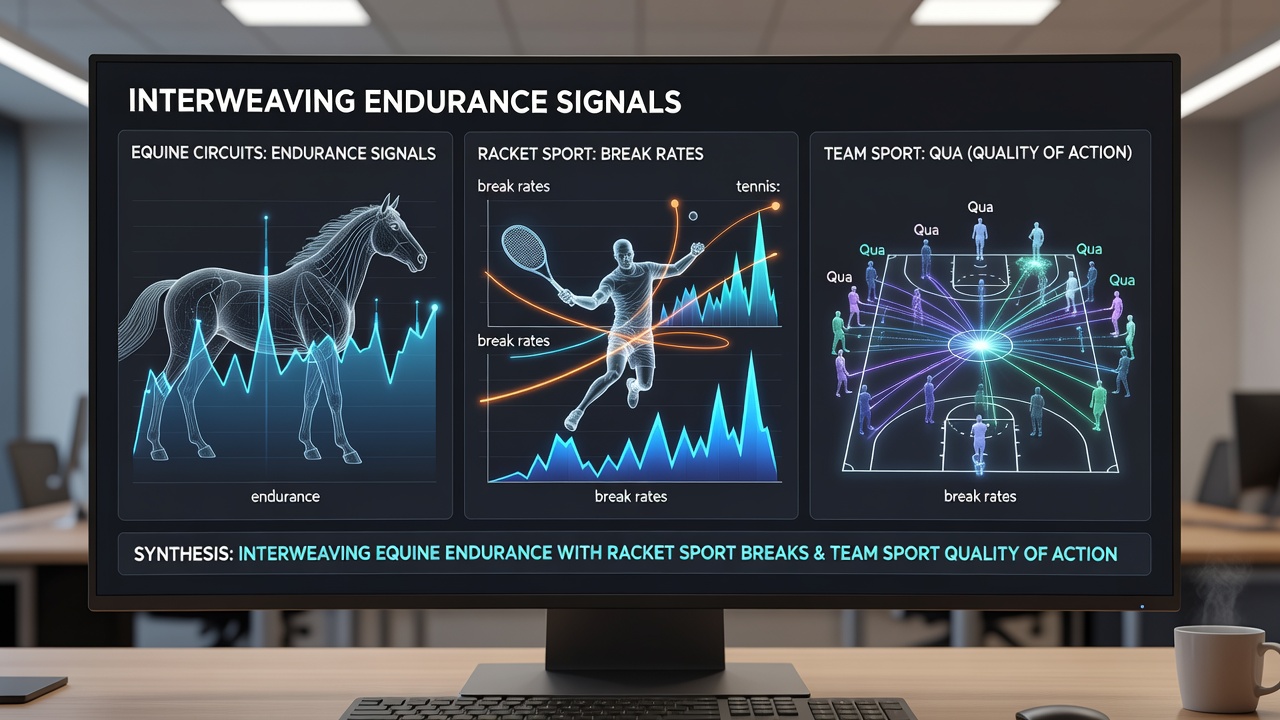 Analytics dashboard illustrating layered bonus activation across horse racing, tennis, and basketball metrics