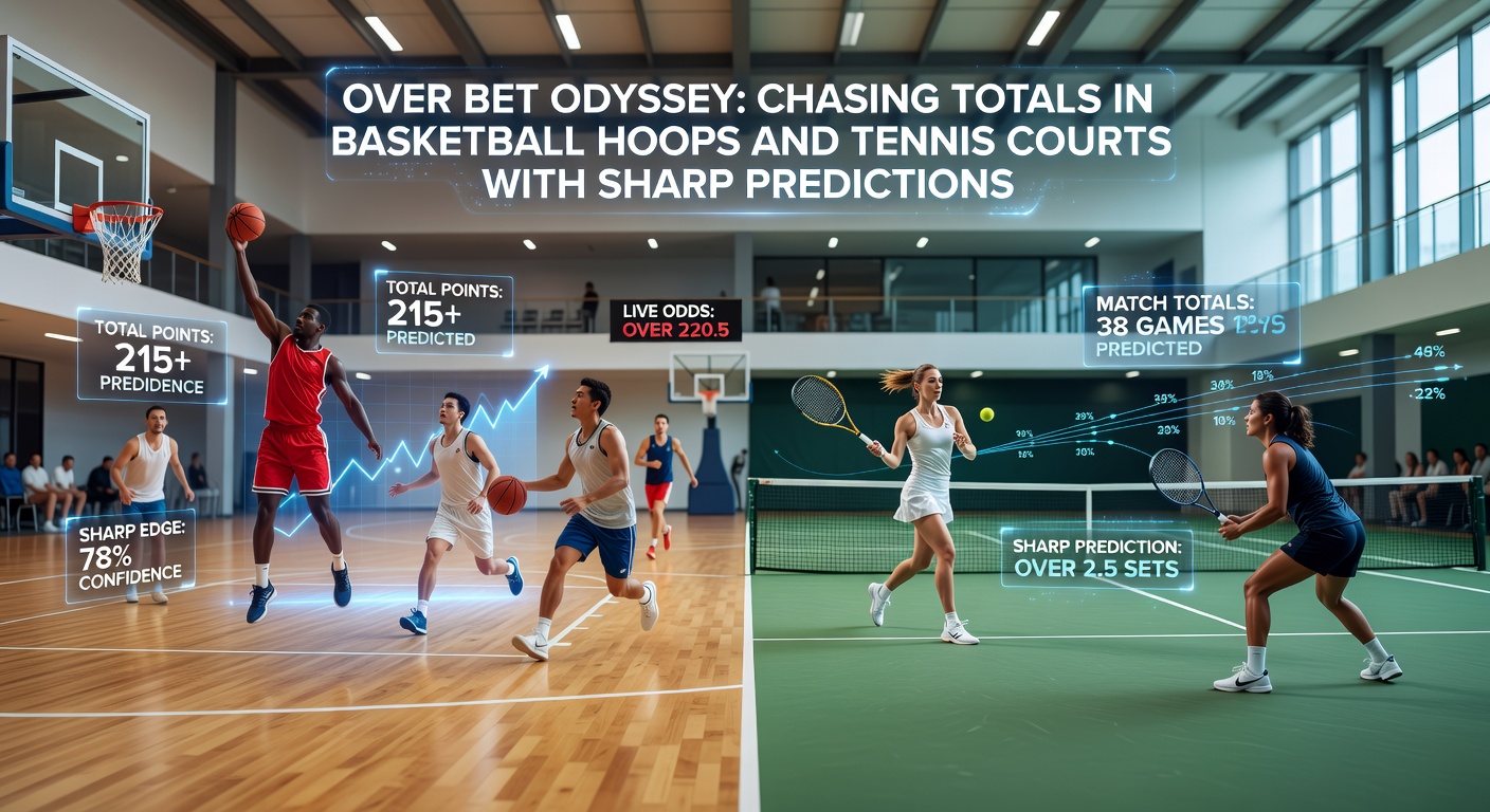 Close-up of a tennis rally on a hard court during a Grand Slam match, showcasing extended points that boost total games for over bet chasers