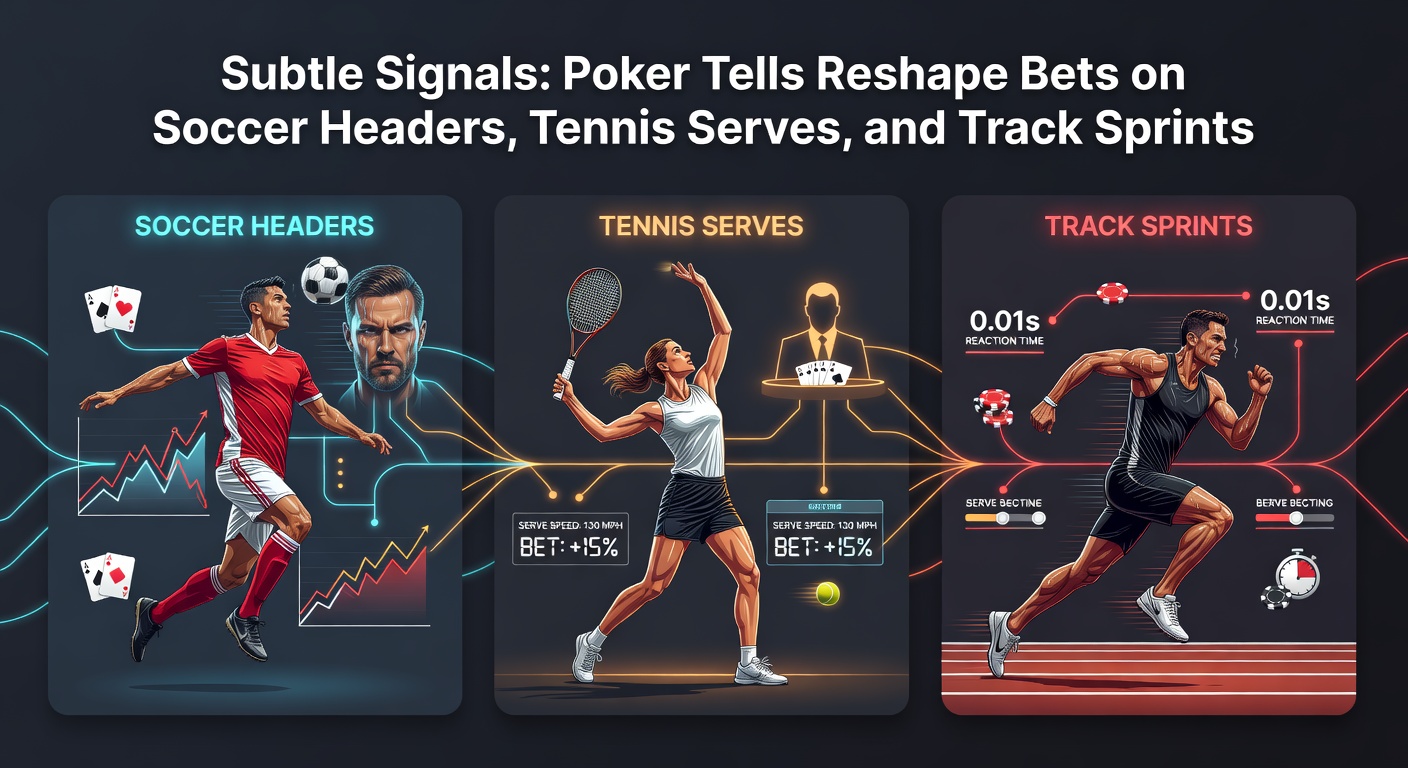 Close-up of a poker player analyzing an opponent's subtle facial twitch during a high-stakes hand, mirroring the focus bettors apply to athletes in soccer, tennis, and track events