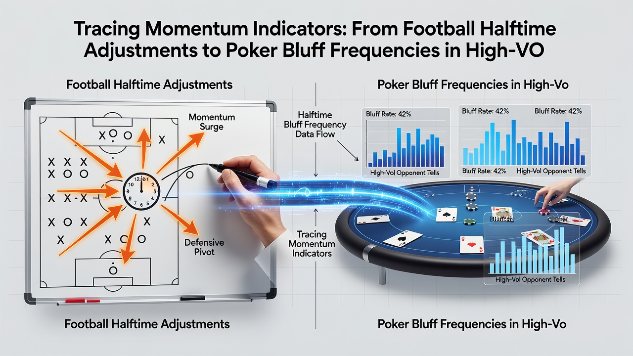 Poker players at a high-stakes table reviewing session statistics on handheld devices during a break